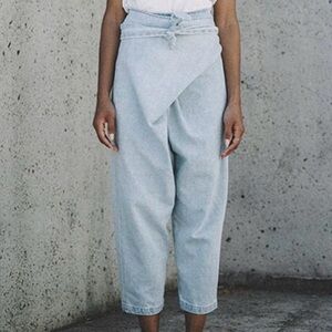 ALIYA WANEK Hiroko Wrap Denim Pants